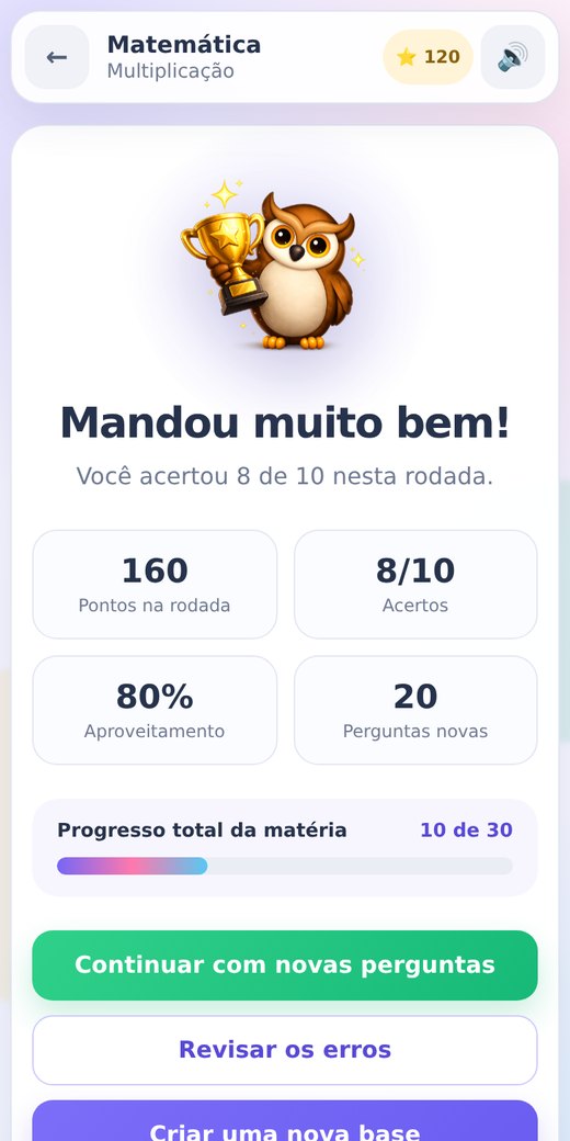 Resultado da rodada com pontos e aproveitamento